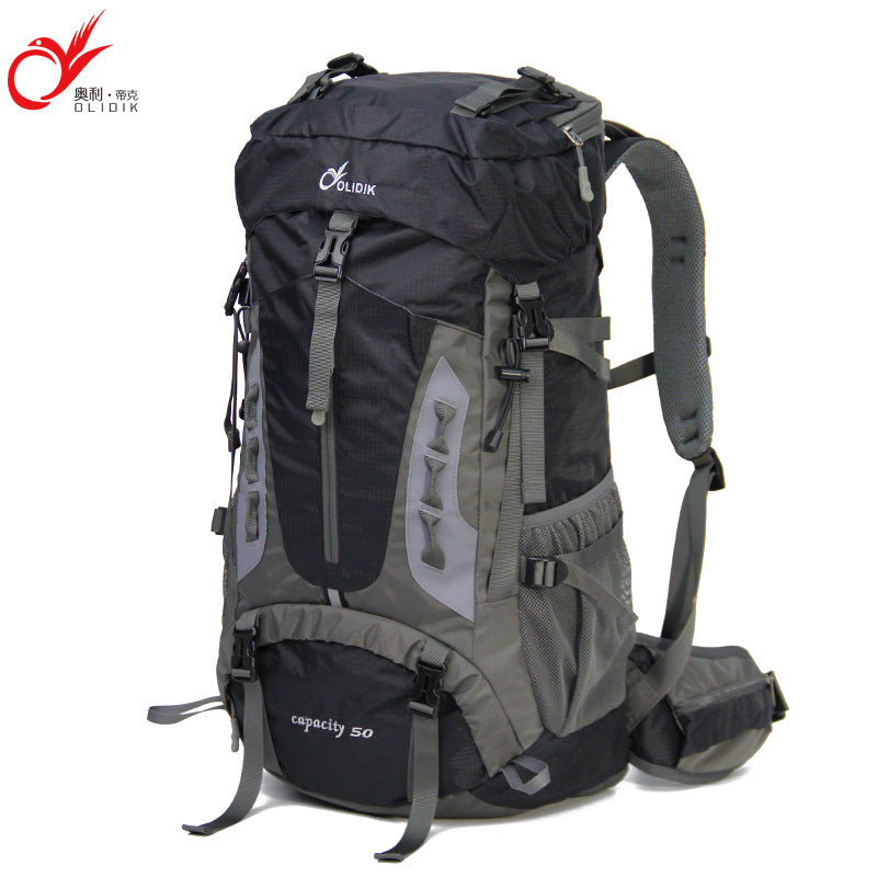 Outdoor mountaineering large capacity bag camping hiking backpack men and women travel bag hiking backpack wholesale customization