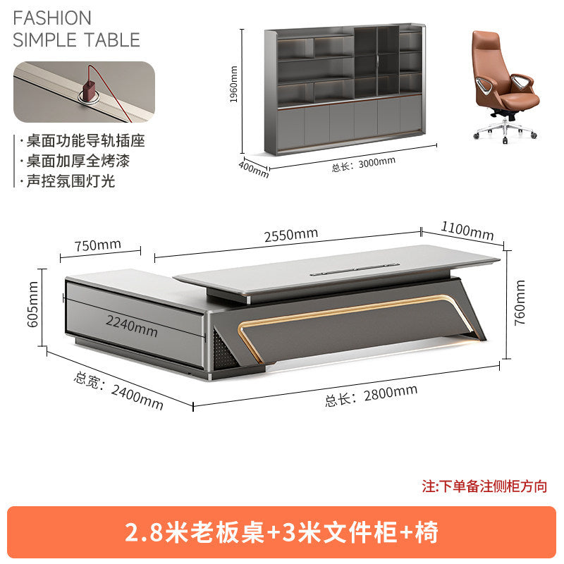 Saint li paint boss table technology sense executive table casual modern classy paint president table office desk and chair
