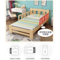 All solid wood kids bed boy single bed with guardrail simple pine widened patchwork large bed economical girl