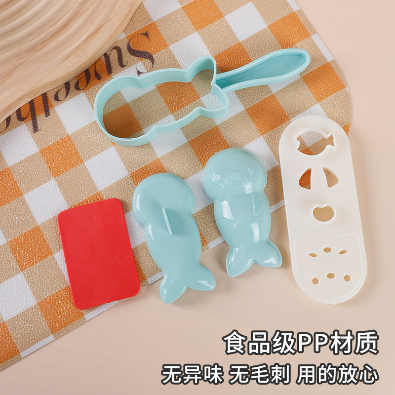 Creative cartoon sea lion rice ball mold - home use, kids' rice bento mold, diy seaweed sushi sea lion mold