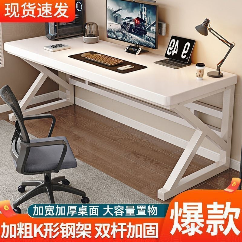Solid wood computer desk, office desk, long desk, simple desk, student desk, home bedroom desk, gaming desk, workstation