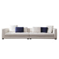 Italian normcore blazer sofa large and small apartment straight row three-seater cotton and linen fabric modern casual living room combination
