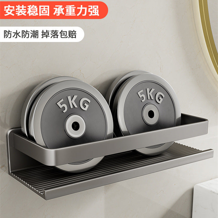 Removable and washable space aluminum bathroom rack Wall-mounted non-punching bathroom cosmetic storage rack Factory direct sales