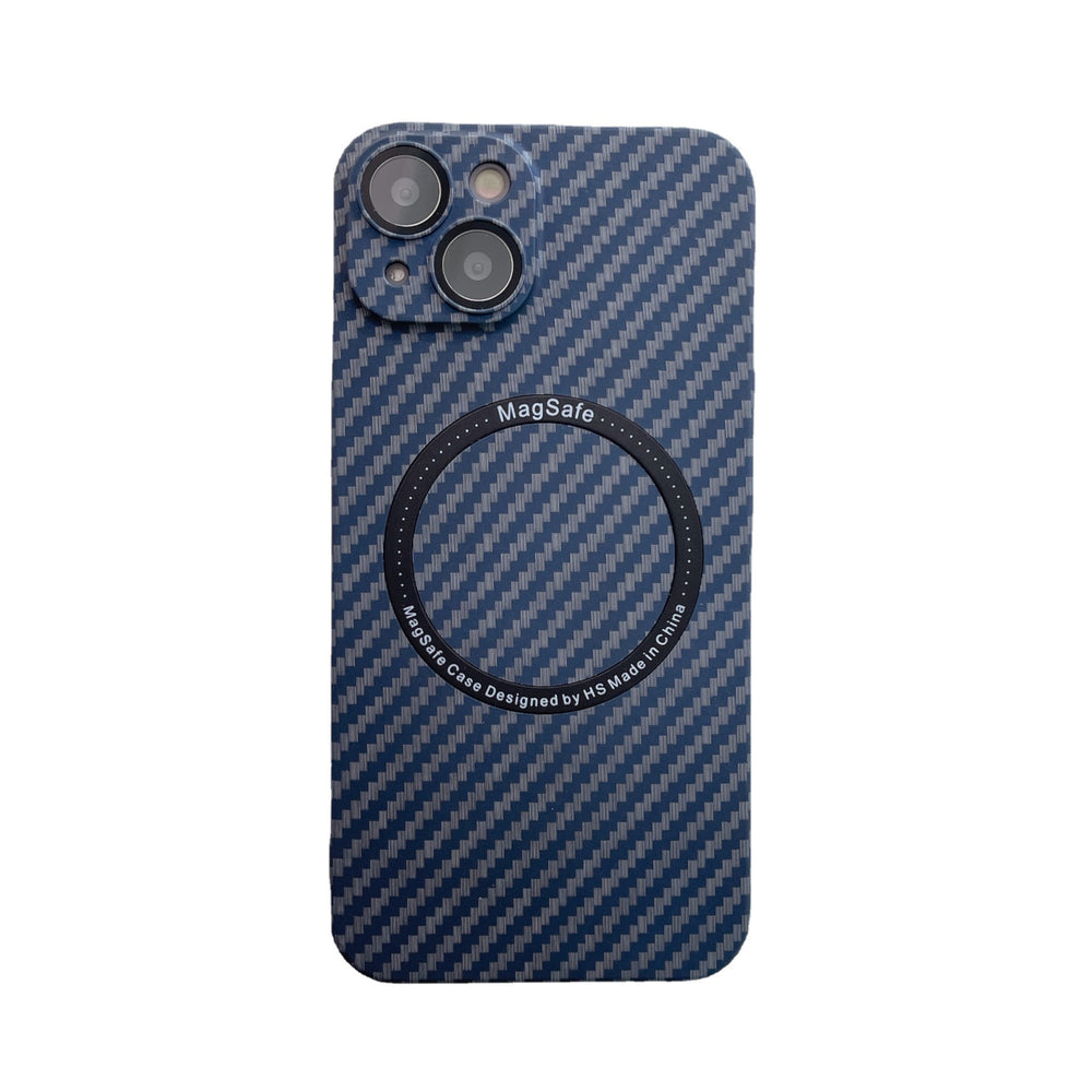 Suitable for iphone16pro carbon fiber pattern lens film mobile phone case apple 15pc magnetic magsafe hard case