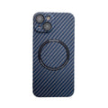Suitable for iphone16pro carbon fiber pattern lens film mobile phone case apple 15pc magnetic magsafe hard case