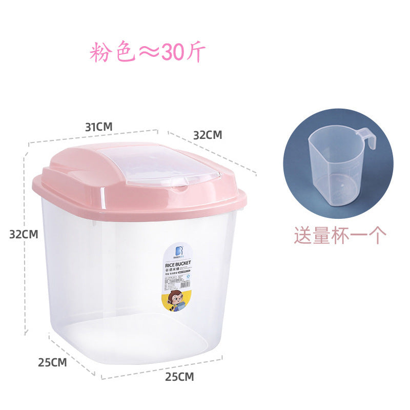 Grains storage rice bucket 25kg household sealed rice bucket box insect-proof and moisture-proof food grade 10kg rice bucket