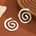 Bohemian irregular earrings wholesale cross-border new retro exaggerated jewelry high-end design spiral earrings