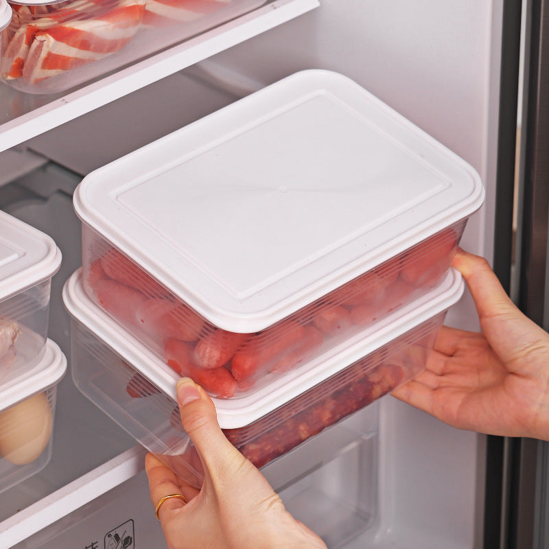 Refrigerator crisper food storage box vegetable crisper freezer box large capacity fruit daily kitchen microwave oven