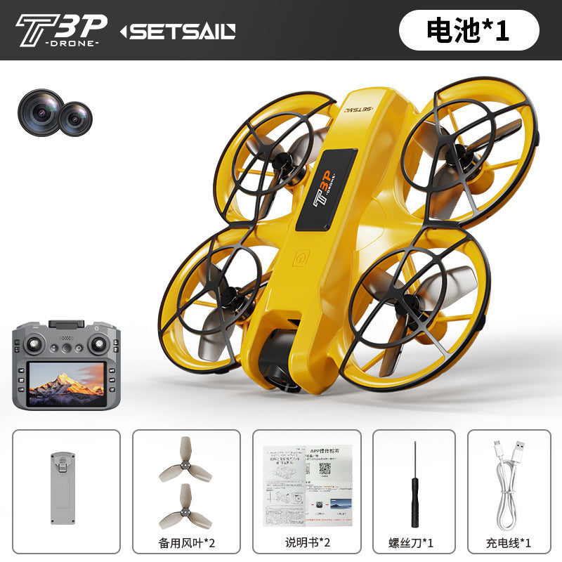 new product with 4.5inch screen drone t3p all-inclusive anti-collision high-definition aerial photography remote control aircraft toys wholesale