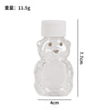 hot seller: bear-shaped clear pp plastic bottles with lids - perfect for juice, drinks, sauces, and honey. airtight sealing