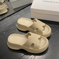 Eva thick-soled slippers women's fashioneasiest for match2025new arrivaloutwearnon-sliph belt deodorizing filter5cm shit feeling slippers