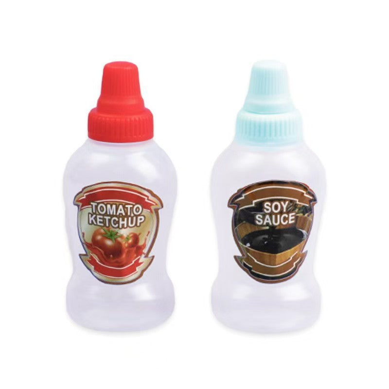 Mini sauce bottle plastic squeeze sauce bottle japanese style squeeze condiment bottle food grade portable soy sauce bottle cross-border