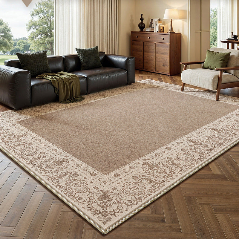 Removable and washable carpet french medieval retro persian no-wash and wipeable double-layer detachable machine washable sofa bedroom floor mat