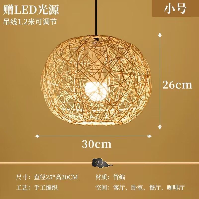 Straw hat chandelier southeast asian rattan creative bamboo art restaurant wedding store hotel b&b lampshade bamboo woven decorative chandelier