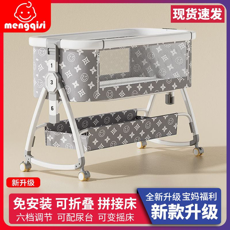Baby crib - portable, foldable, multi-functional bassinet - newborn & toddler convertible bed