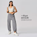 Summer quick-dry breathable cargo pants women's casual versatile loose wide-leg outdoor hiking sports pants d25076