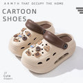 2025 new women's wedge platform clogs - summer outdoor wear, thick sole, two-wear style, chunky heel, non-slip beach sandals & slippers