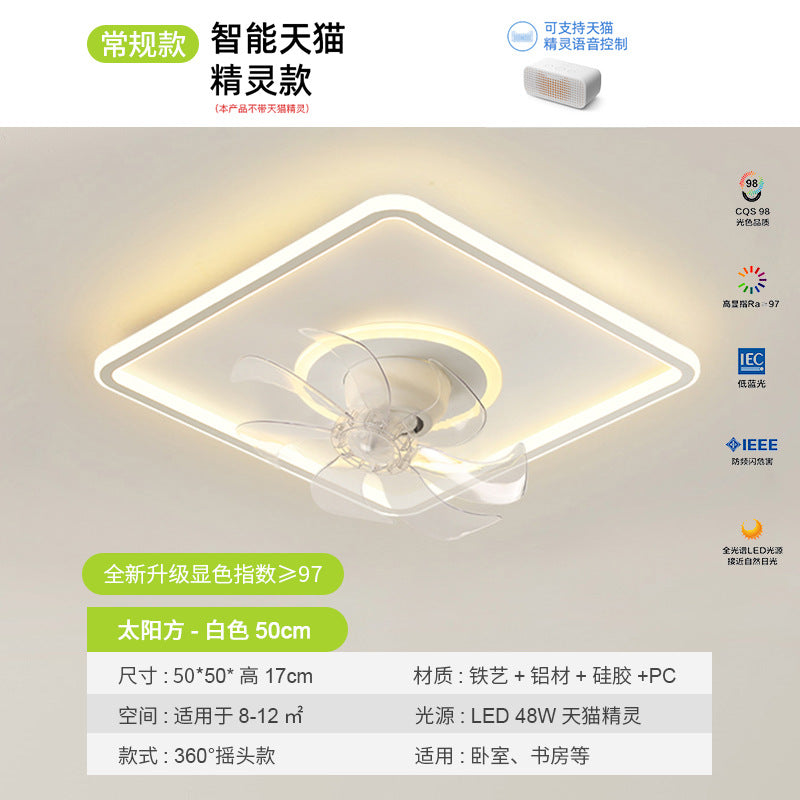 Fan light 2025 new bedroom light ceiling light modern simple eye protection electric fan integrated restaurant Zhongshan lighting