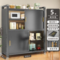 Kitchen storage rack for home pot and bowl storage cabinet multi-layer floor-standing storage sideboard dust-proof sliding door cabinet cupboard