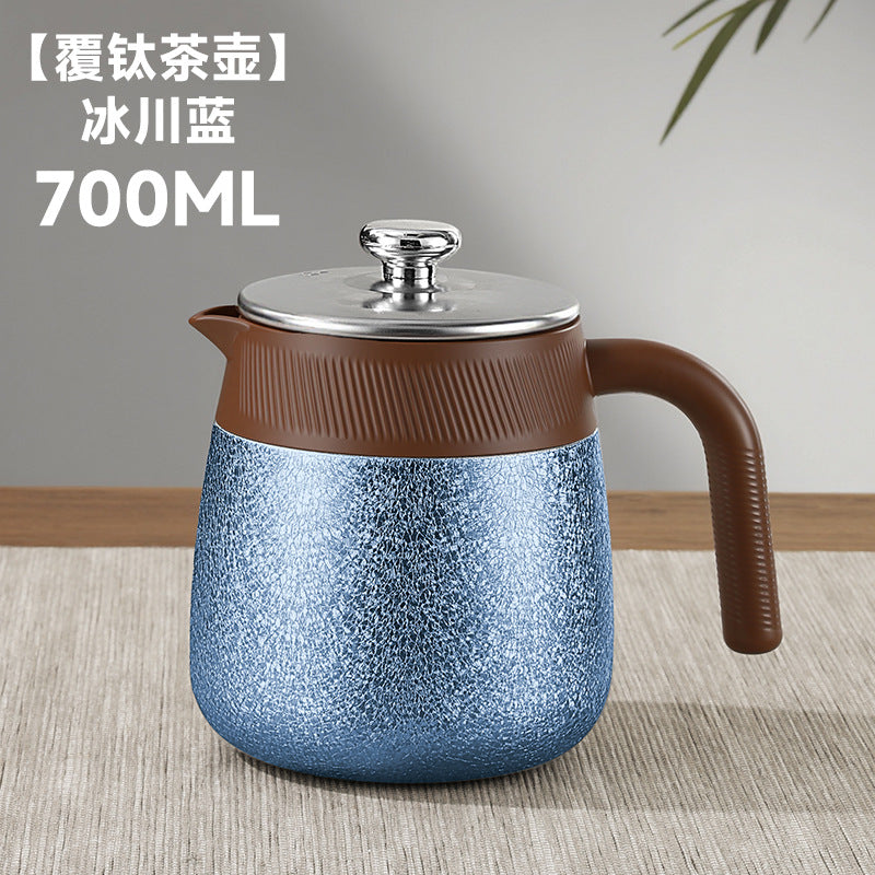 Titanium-coated inner pot tea pot gift box thermos kettle hot water kettle tea pot for home tea pot tea water separation cup tea set
