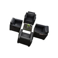 Office sofa and coffee table set - genuine leather, ideal for car dealerships (4s stores), customer waiting areas, reception rooms - minimalist modern design