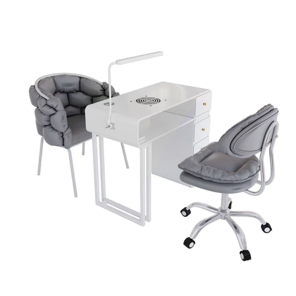 Cute popular scandinavian makeup stool bedroom backrest chair light luxury ins style modern minimalist nail salon