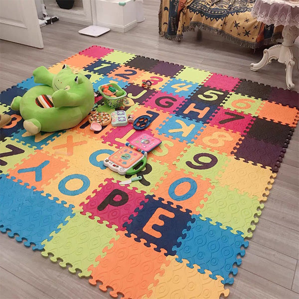 btoys baby thickened climbing mat baby moisture-proof floor mat living room game mat children's letter splicing crawling mat