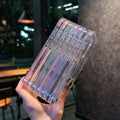 Crystal diamond high-transparency glitter magnetic iphone 17 pro max case, compatible with iphone 14 & 15, color block shockproof frame