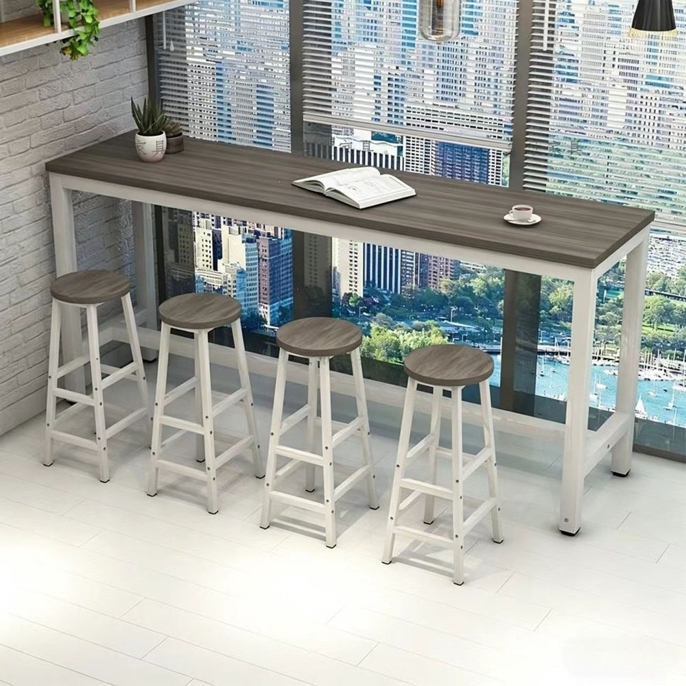 Wall-mounted bar table, minimalist modern design, suitable for home use, tall table, living room, balcony, small rectangular table, perfect for bubble tea shops and bar counters
