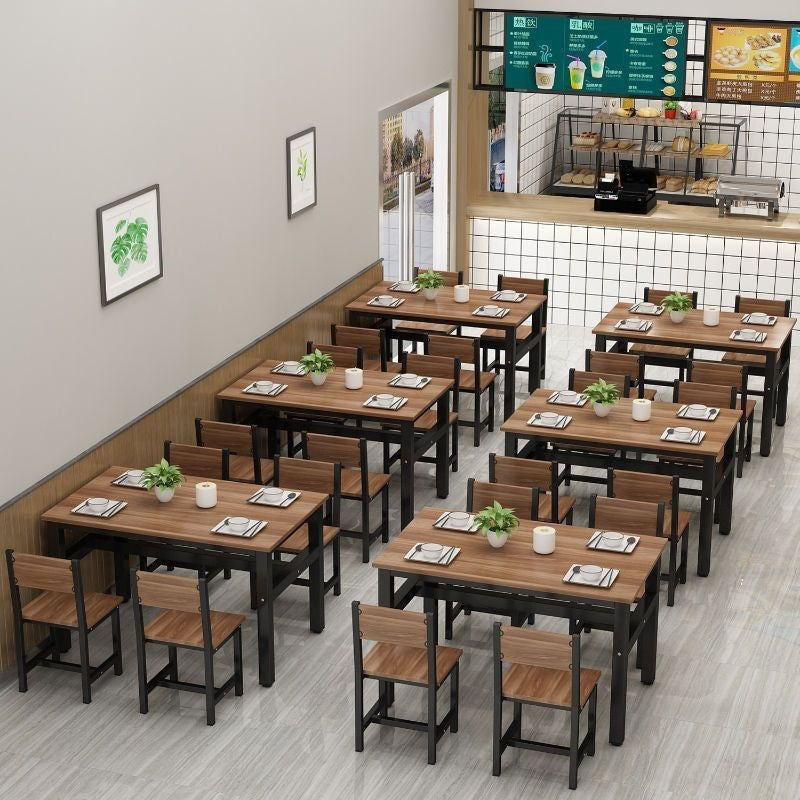 For home dining table and chairs table and chairs snack bar modern small apartment fast food casual restaurant dining table rectangular combination simple