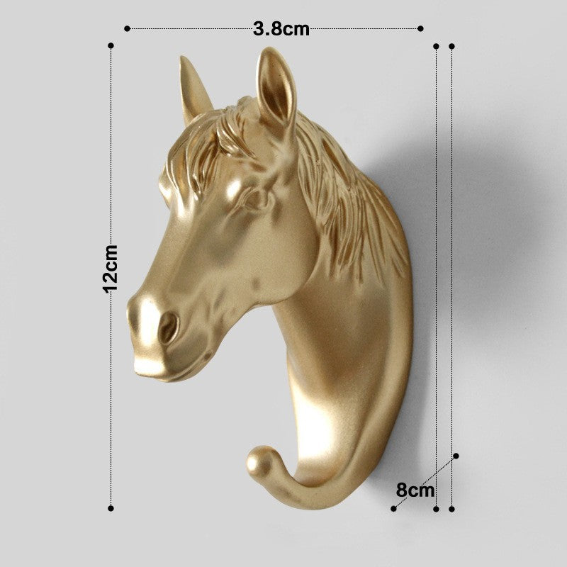 European-style decorative wall hooks - super strong adhesive, no-drill door back hooks, multi-purpose deer head hooks for hanging clothes