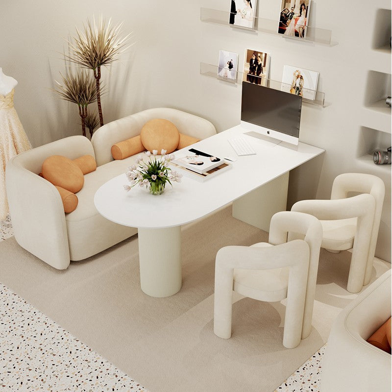 Cream Wind Studio Selection Area Table and Chair Combination Wedding Shop Negotiation Sofa Leisure Nail Salon Reception Card