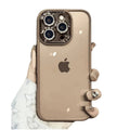 Suitable for iphone16pro electroplated glitter lens film mobile phone case wholesale apple 15 transparent acrylic protection