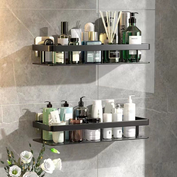 Toilet rack Bathroom space aluminum non-punching wall-mounted non-marking kitchen storage Bath storage rack