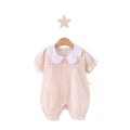 Summer romper for baby girls, short-sleeve princess style, newborn outfit, super cute crawling suit for outdoor wear