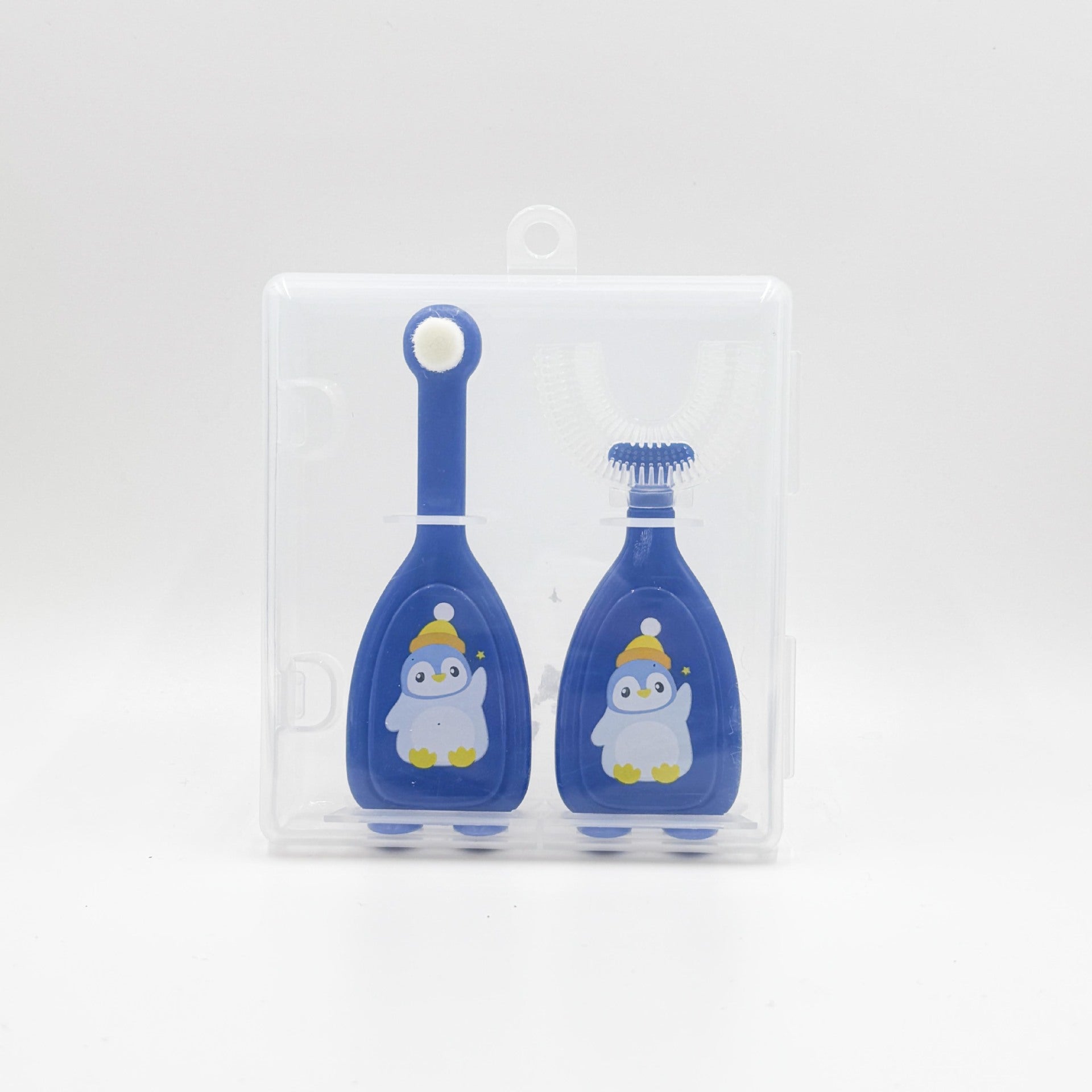 Children's u-shaped toothbrush Baby ten thousand hair toothbrush Baby oral soft silicone toothbrush set Children's toothbrush