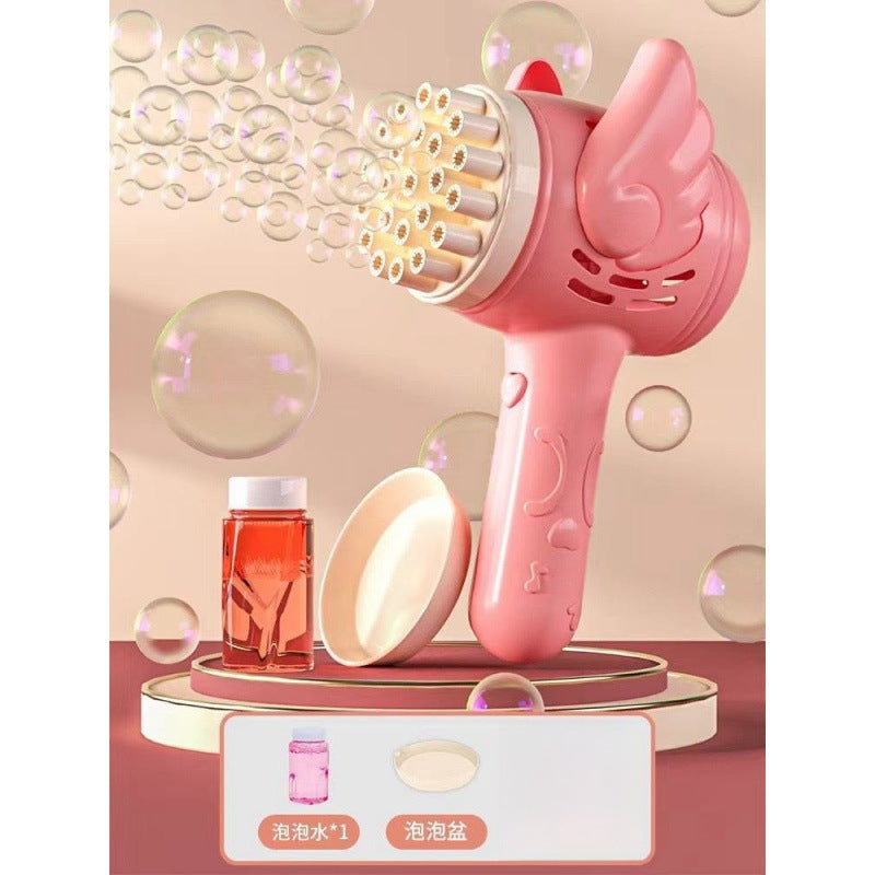 Fully automatic electric bubble gun series - gatling bubble machine, rocket space rabbit, night market stall, children's toy