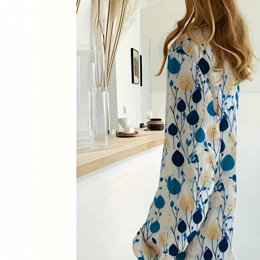 wholesale women's long-sleeved shirts, trendy all-season shirts with popular cross-border print designs, dropshipping available