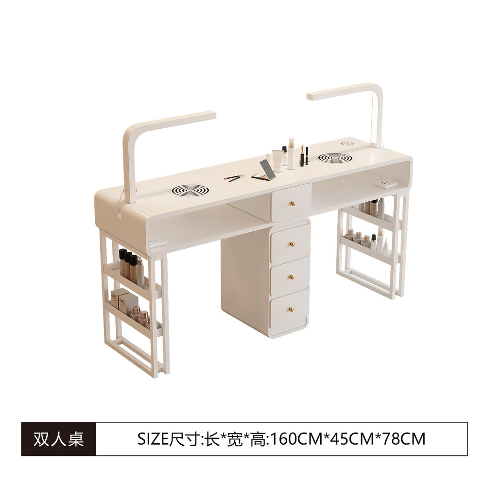 Widened 45cm nail table and chair set - special offer! economical single/double, light luxury, multi-functional, odorless, carbon steel with baked enamel finish