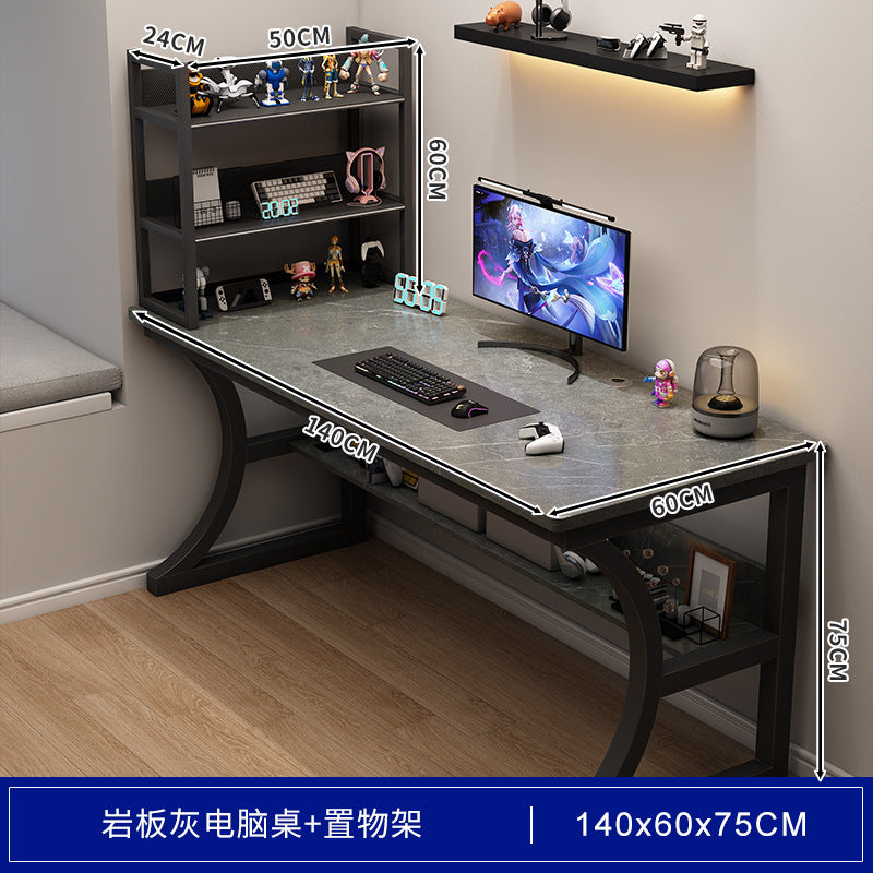 Bedroom study desk computer desk desktop gaming desk home office desk with storage shelf simple desk