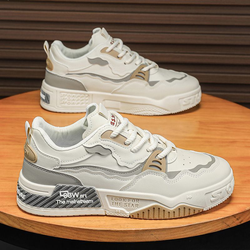 Trendy men's sneakers: spring 2025 new collection - versatile chunky sole casual flat shoes, anti-slip, youth sports fashion