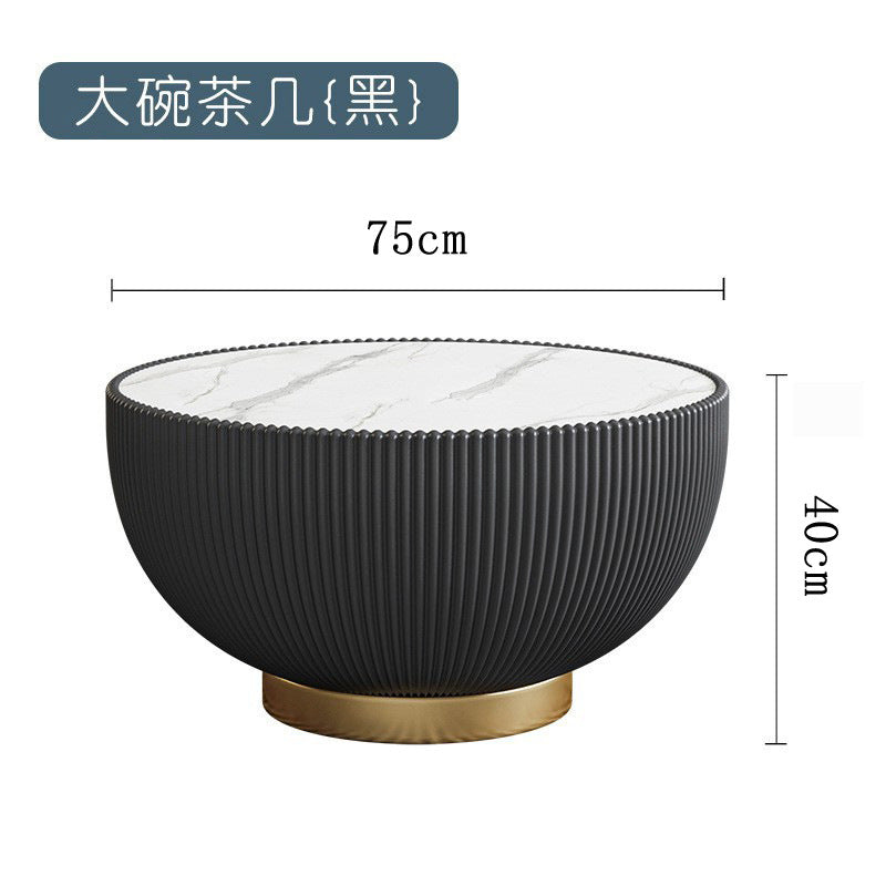 Accessible luxury modern slate coffee table extremely casual designer furniture scandinavian living room small apartment round size bowl coffee table