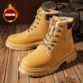 Boots men's shoes winter high-top british workwear rhubarb boots men's thickened cotton shoes fleece-linedheattech snow boots