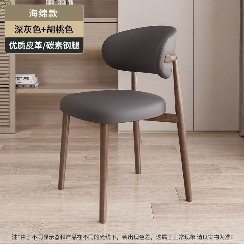 Iron dining chair for home modern casualplaid back chair scandinavian designer seat casual horn makeup chair