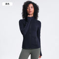 Fall and winternew arrival yoga sports outwear women's elastic zipper running fitness yoga long sleevestopsjacketz18031