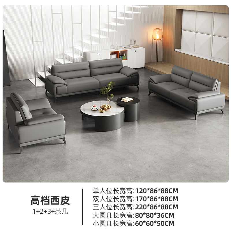 Italian minimalist stainless steel round rock slab coffee table, modern and simple living room set for small apartments, light luxury tea table combination