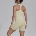pure color double-sided brocade beautiful back tight-fitting breathable yoga suit training sports running fitness two-piece set for women