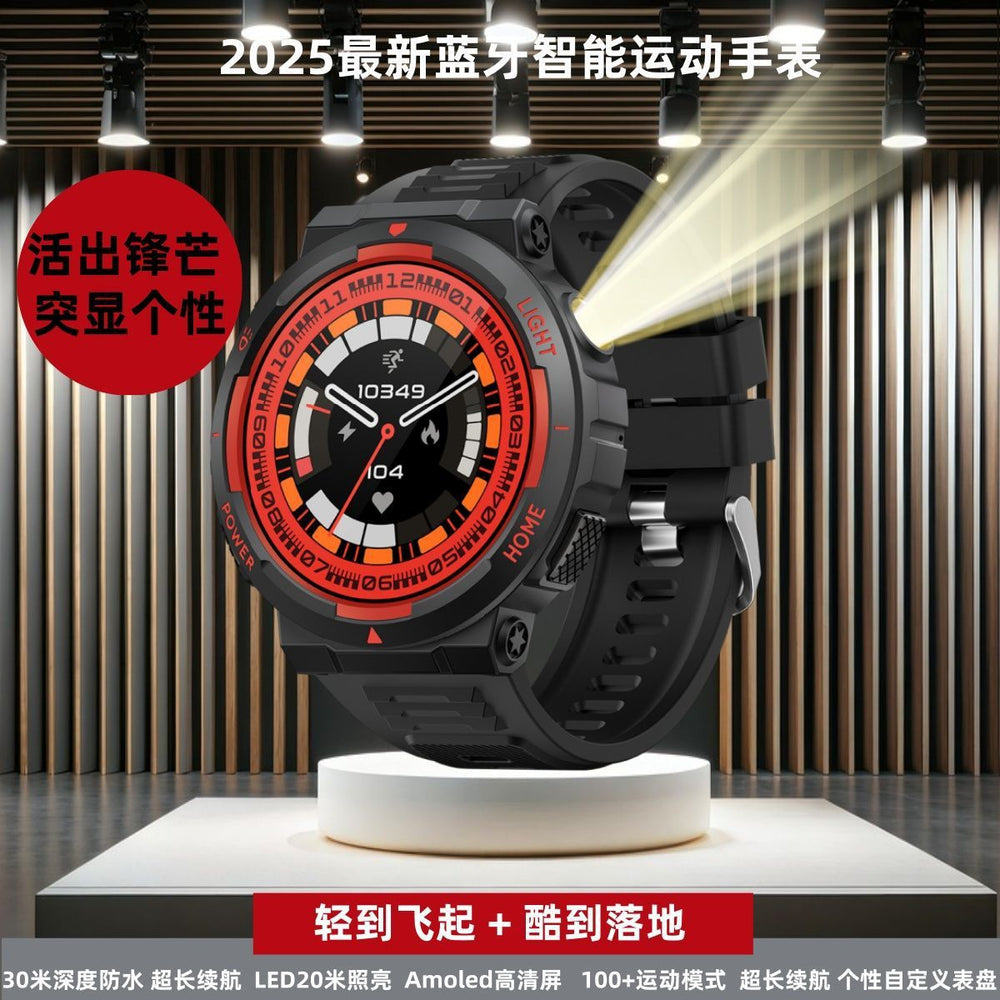 2025 trendy smartwatch 30m - waterproof amoled display, centimeter-level heart rate monitoring, all-in-one health tracker