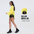Loose-fit women's long-sleeve sports top - v-neck drawstring waist slimming yoga shirt - casual fitness long-sleeve tee d26100