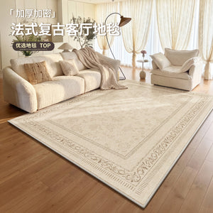 Carpet living room french cream style new arrival no-wash wipeable anti-fouling imitation cashmere coffee table thickened soundproof floor mat bedroom